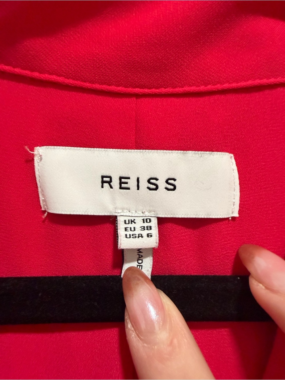 REISS Claire Pleated Fitted Midi Dress Pink Size 6 - Picture 14 of 15